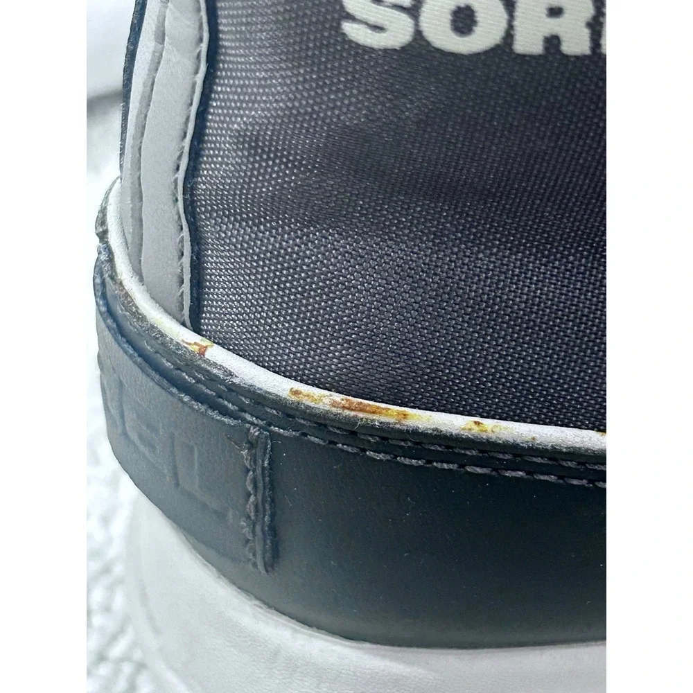 Sorel Explorer Carnival Waterproof Boots Shoes Faux Fur Collar Grey 7 Women's